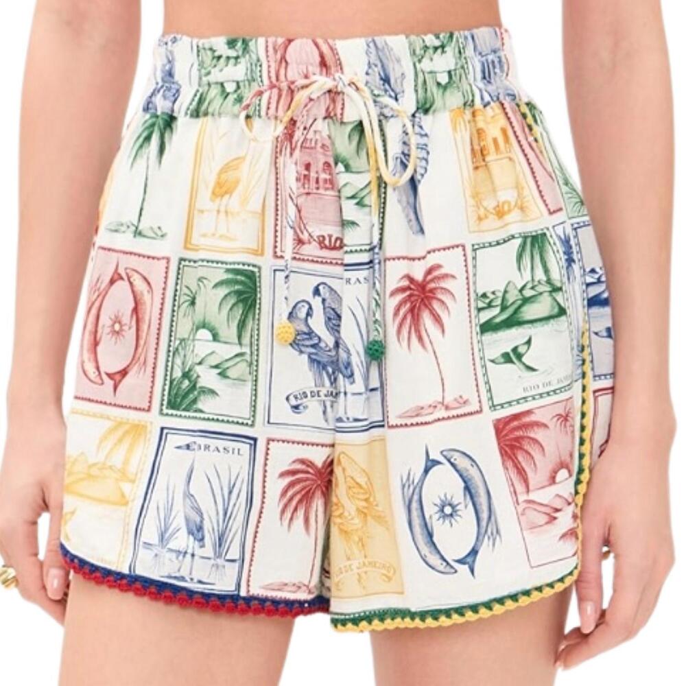 NEW FARM RIO brasil vintage crochet shorts in off-white